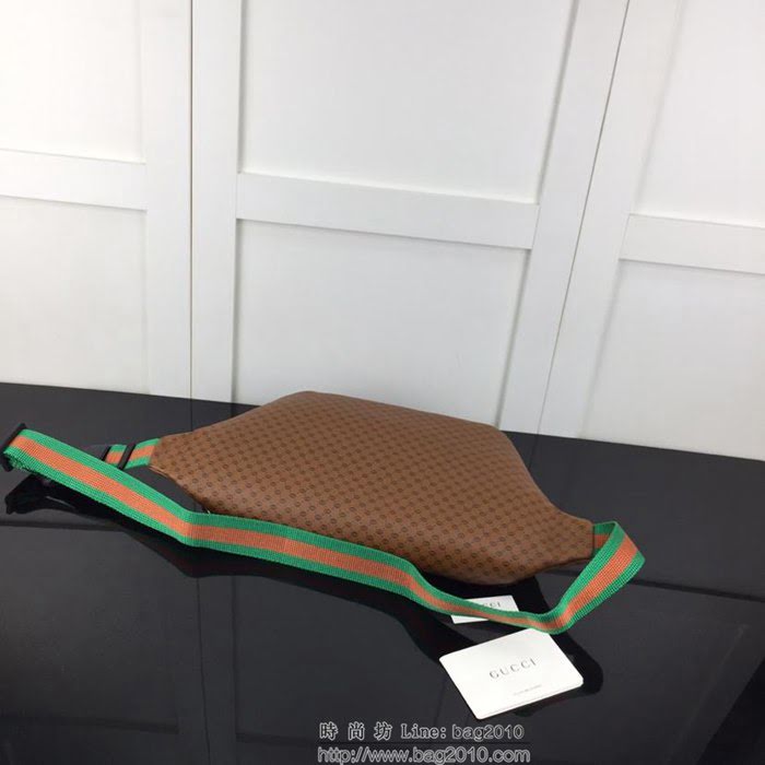 GUCCI古馳 新款 專櫃品質 原單 536416 棕絲印 休閒百搭款 腰包HY1384